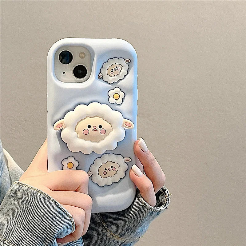 3D Cute Sheep Iphone Case