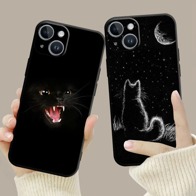 Black Cat Staring Eye Iphone Case