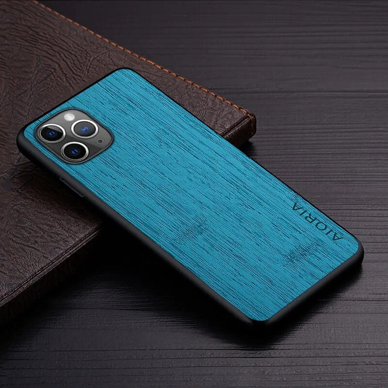 Wood Pattern Leather Iphone Case