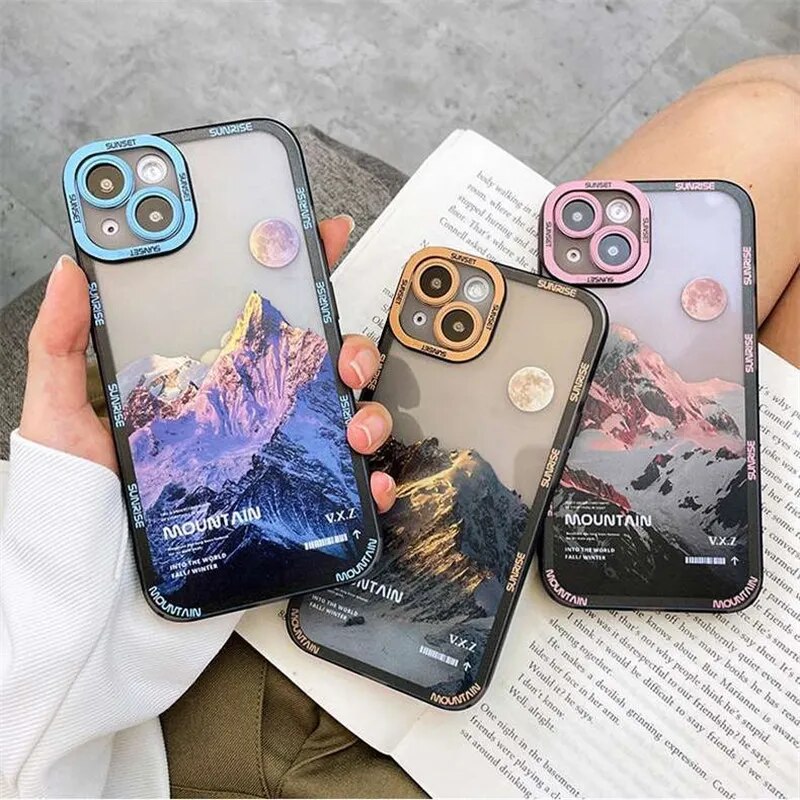 Aesthetic Snow Mountain Transparent Iphone Case