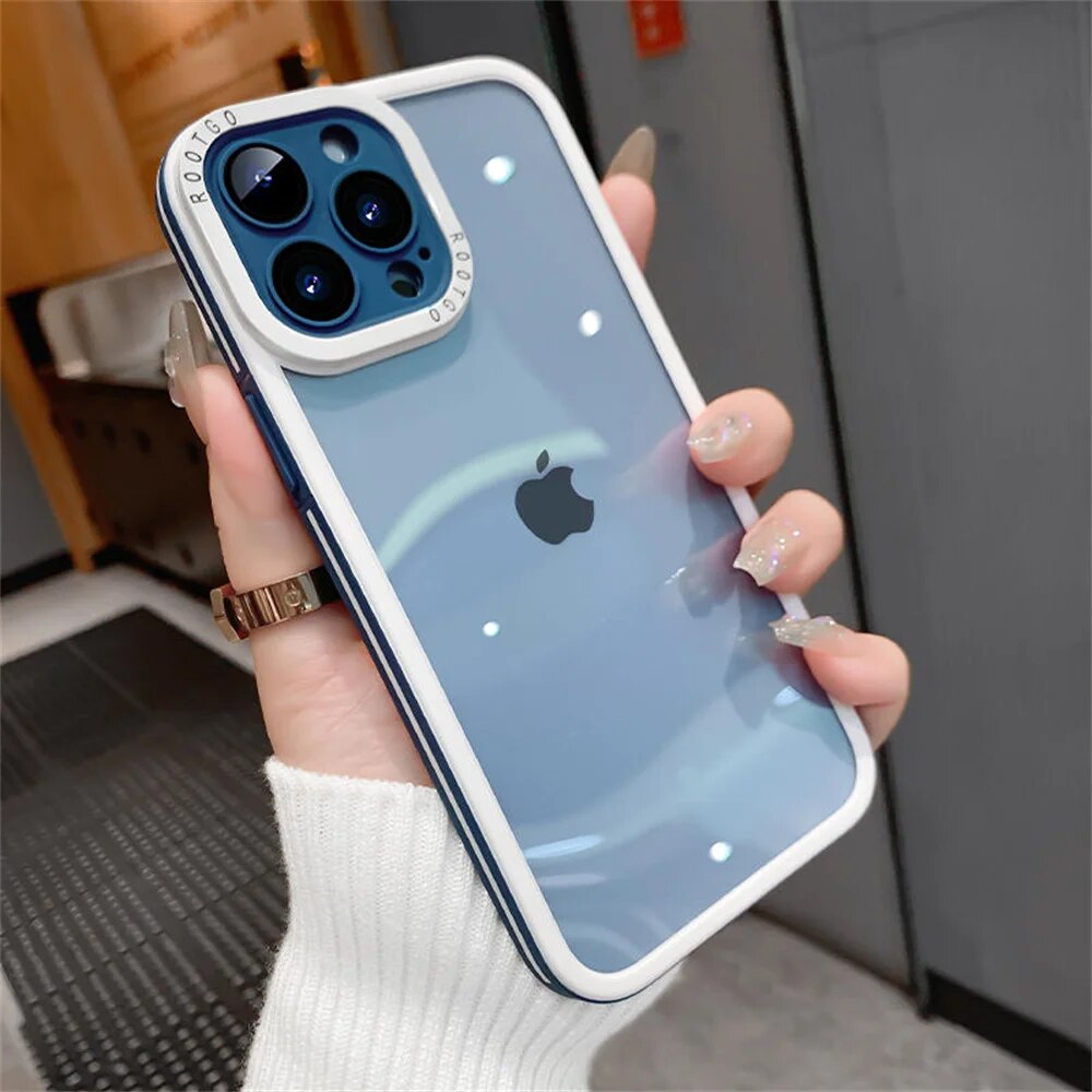 Luxury Transparent Rugged Armor Acrylic Iphone Case