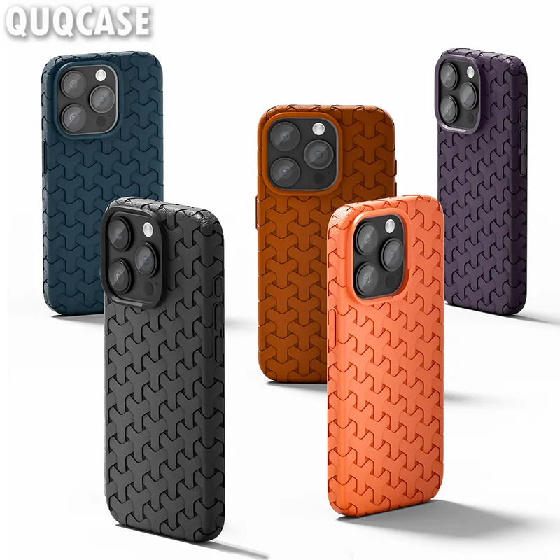 Luxury Weave Leather TPU Iphone Case