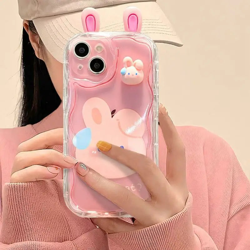 Cute 3D Ears Bear Rabbit Iphone Case