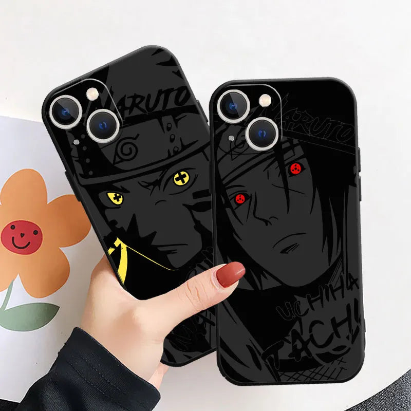 Black Anime Printed Iphone Case