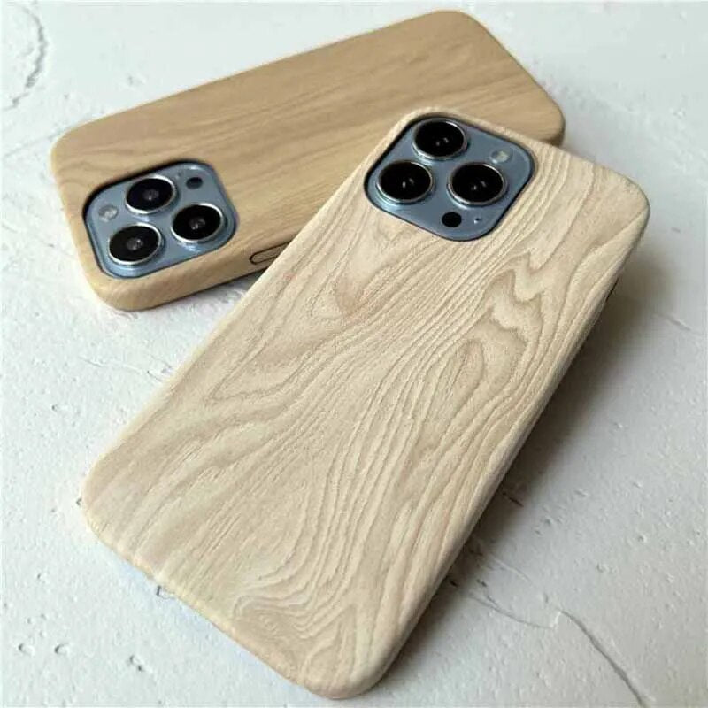 Ultra Thin Wooden Grain Texture Iphone Case