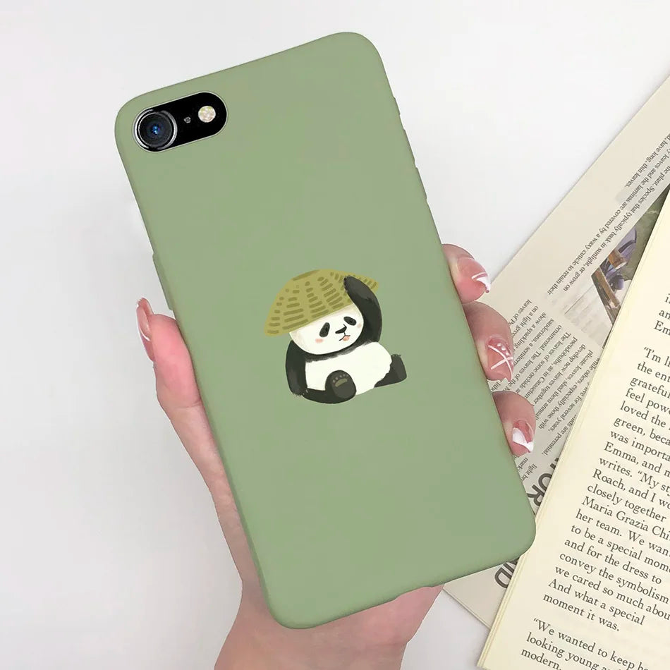 Cute Pattern Silicone Iphone Case