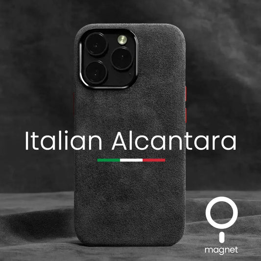 Magnetic ALCANTARA Luxury Artificial Leather Iphone Case